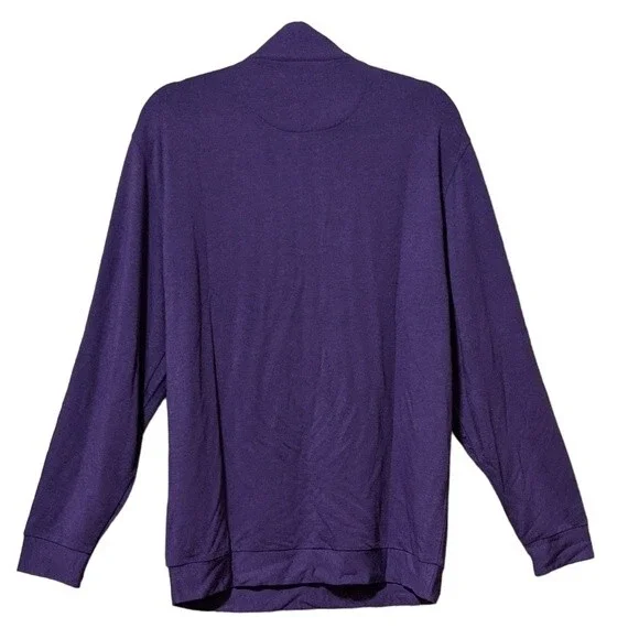 Cashtec beachwood 1/4 zip pull over modal cashmere blend men's size Large